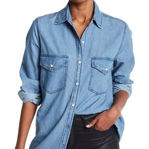 Cupcakes & Cashmere Denim Top-L